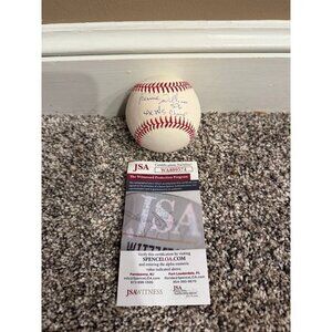 Bernie Williams signed "4x WS Champs" autographed OMLB Baseball Yankees JSA